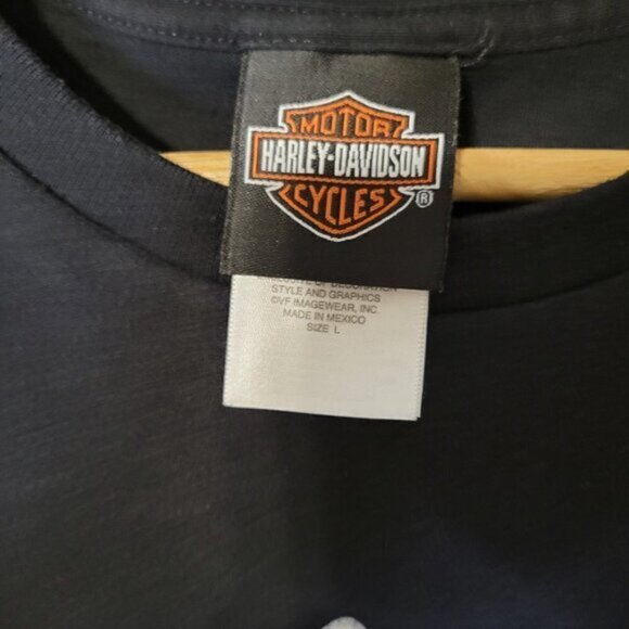 Harley-Davidson Motor Cycles T-Shirt Painted Post New York Size Large - Picture 6 of 7
